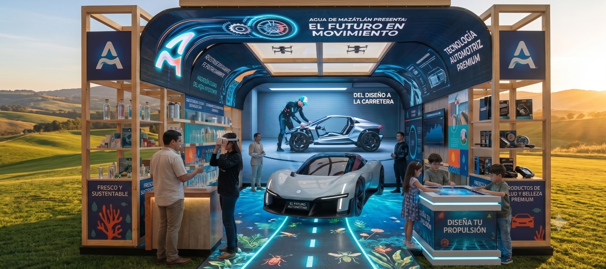 Concepto de lanzamiento automotriz